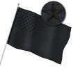 All Black American Flag 3x5 Ft All Black US Flag, Embroidered Stars, Sewn Stripes, Brass Grommets Nylon Black Flag, Heavy Duty USA Flags for Outdoor, Durable & Fade Resistant US Banner For Sale