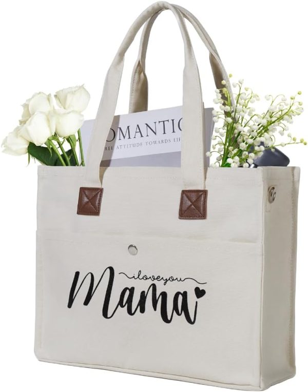 Canvas Tote Bag for Mom - Perfect Gift for Mother s Day, Travel & Beach Use, Sale