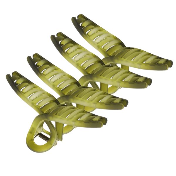 4pk 5.11  Gold Green Gradient Non-Slip Hair Claws Clips Online now