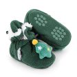 Unifizz Newborn Baby Boys Girls Booties Stay On Socks Non Skid Soft Sole Infant Toddler Warm Winter House Slipper Crib Shoes for Boys Girls (Green Christmas Tree, Size 6-12 Months Infant) Online Hot Sale