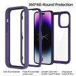 WXR Compatible with iPhone 14 Pro Max Case 6.7 Inch, Clear Hard PC Back TPU Inner Frame and Soft Silicone Bumper, [Military Grade Protection] Heavy Duty Case for iPhone 14 Pro Max. (Dark Purple) Sale