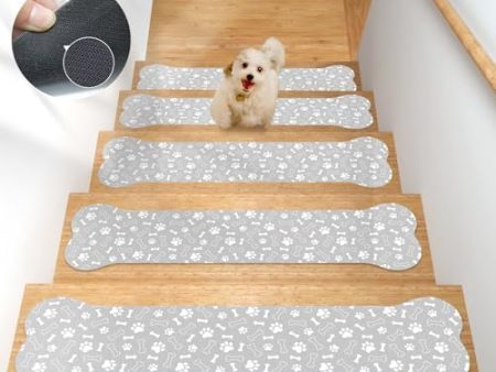 Ensure Safety on Wooden Steps with Non-Slip Stair Treads - Easy Clean & Reusable Set of 15 For Sale