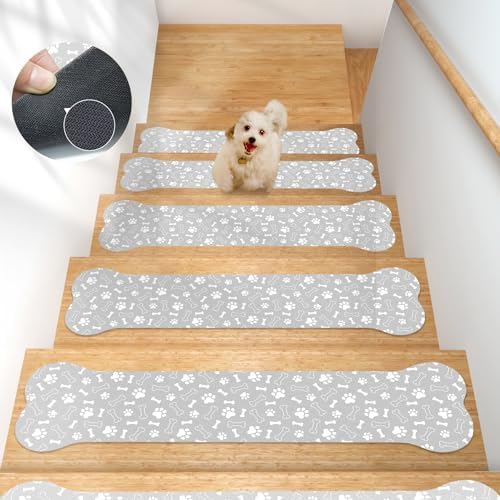 Ensure Safety on Wooden Steps with Non-Slip Stair Treads - Easy Clean & Reusable Set of 15 For Sale