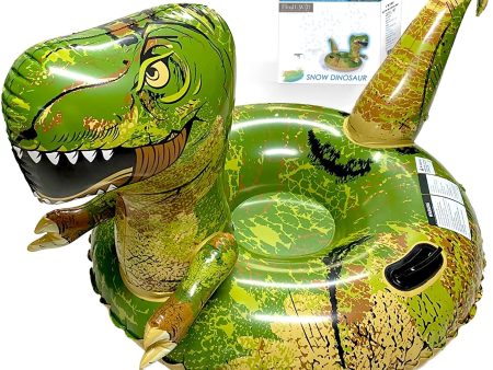 64.9  Inflatable T-Rex Dinosaur Snow Tube Sled w  Handles & Double-Layer Bottom Cheap