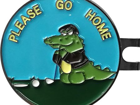 1  Crocodile  Please Go Home  Golf Ball Marker Coin w  Strong Magnetic Hat Clip Discount