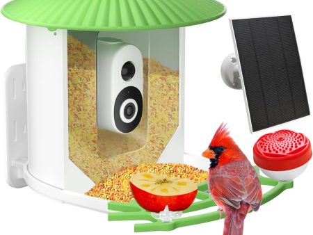 Explore Nature with Smart Bird Feeder: Solar Powered, HD Camera, AI Video Capture for Bird Lovers For Discount