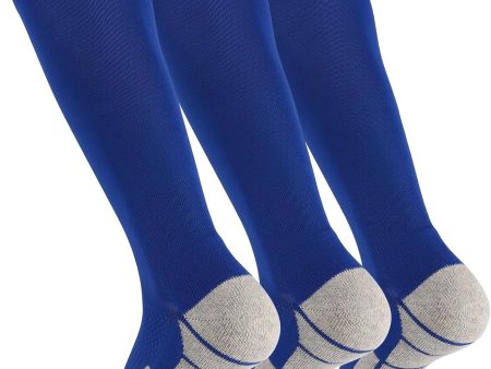 Premium Size S Royal Blue Youth Sports Socks - Royal Blue, Cushioned, Knee High - Ideal for Soccer & More Sale