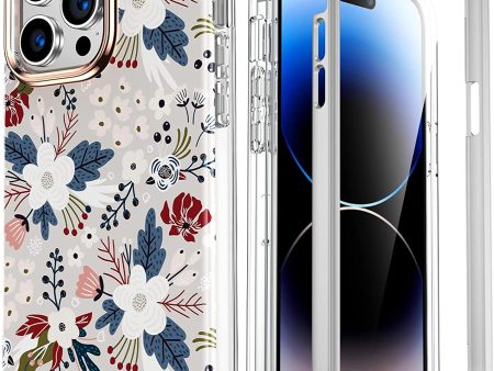 iPhone 14 Pro Max Flowers & Berries Bumper Case w  Built-in Screen Protector Sale