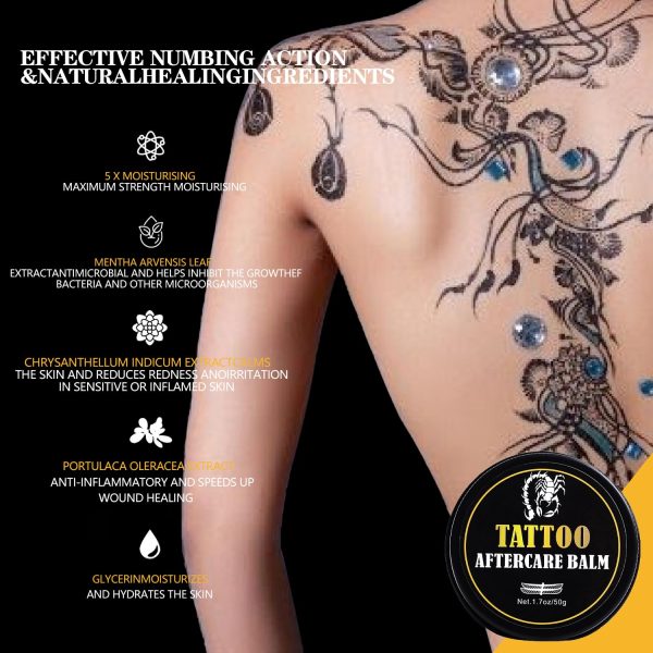 Ultimate Tattoo Aftercare Balm - Natural, Hypoallergenic, 17oz for Vibrant Tattoos Online Sale