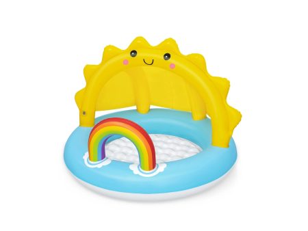 Explore Outdoor Fun with Sun Shaded Round Inflatable Baby Pool, 39  x 29 , UV Careful™ Protection for Ages 2+ For Sale