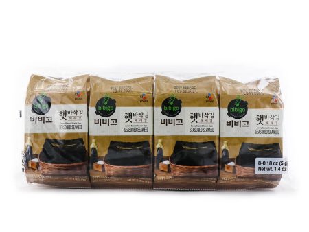 CJ Savory Roasted Korean Seaweed 8 packs x 5g Online Hot Sale