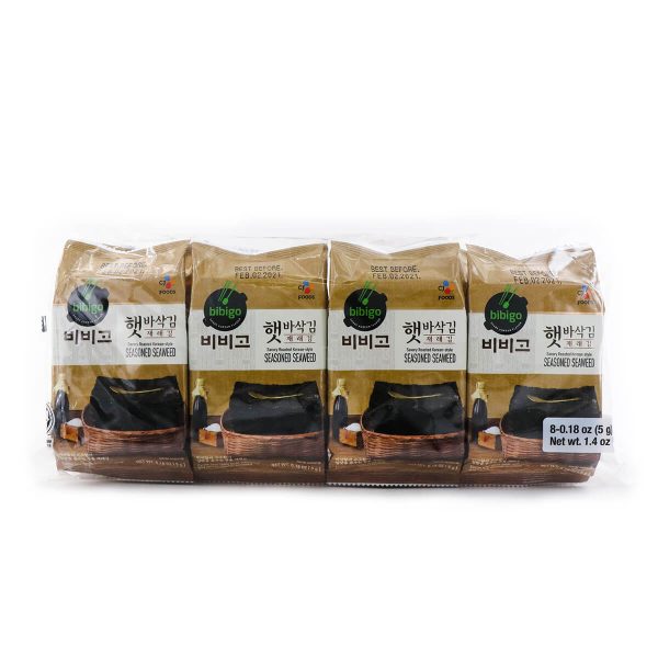 CJ Savory Roasted Korean Seaweed 8 packs x 5g Online Hot Sale