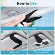 Sunglasses Holder for Car Sun Visor - Magnetic Leather Clip, 2 Pack Black Online now