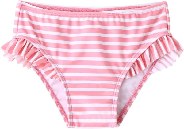 Toddler Girls 2-Piece Long Sleeve Rashguard Swimsuit Set, Light Purple & Pink Floral Stripe - Size 3T Sale