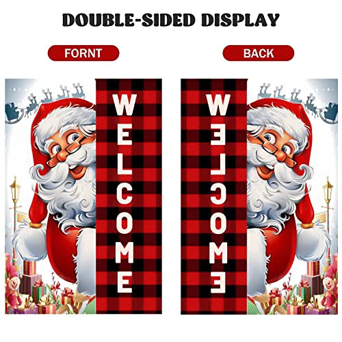 Christmas outdoor decorations, Christmas garden flags 12×18 inches double-sided, Christmas garden decorations outside the farmhouse Christmas flags Online Hot Sale