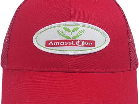 Red Amasslove Trucker Hat with Breathable Mesh Back for Men and Women - Snapback Design Sale