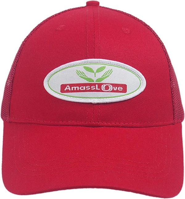 Red Amasslove Trucker Hat with Breathable Mesh Back for Men and Women - Snapback Design Sale