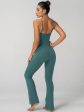 Large Flare Jumpsuit: Stylish Spaghetti Strap Bodycon for Yoga & Casual Wear | Tummy Control | 30  Bell Bottoms Hot on Sale