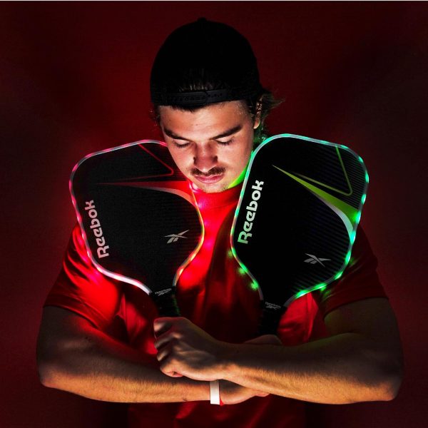 Reebok LED Pickleball Set with Fiberglass Paddles & Light-Up Balls - Ideal for Night Play Sale