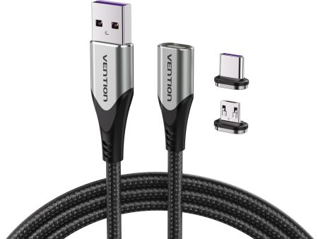 High-Speed 100W Magnetic Charging Cable with USB-C & Micro USB - Fast Data Transfer Hot on Sale