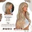 Premium 40g, 50 Strands Mixed Ash & Bleach Blonde Micro Link Hair Extensions, 12-inch Supply