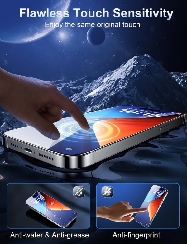 Premium 6.7 Inch Screen Protector for iPhone 15 Pro Max: 2-Pack Tempered Glass, Full Coverage, Anti-Scratch Online now