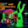 Boost Your Halloween Festivities with a 12FT Giant Ghost Inflatable, Featuring 3-Color Flame LED and Spooky Design for Outdoor Decor Online Hot Sale