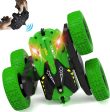 Green Stunt Car for Kids - 360° Flipping, LED, 4WD Remote Control Car for Boys & Girls For Cheap