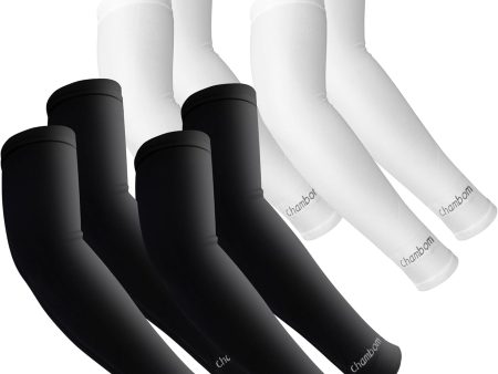 4 Pairs Maximize Outdoor Comfort with UPF 50+ Sun Protection & Cooling Compression Arm Sleeves Fashion