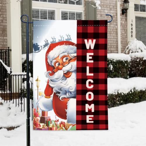 Christmas outdoor decorations, Christmas garden flags 12×18 inches double-sided, Christmas garden decorations outside the farmhouse Christmas flags Online Hot Sale