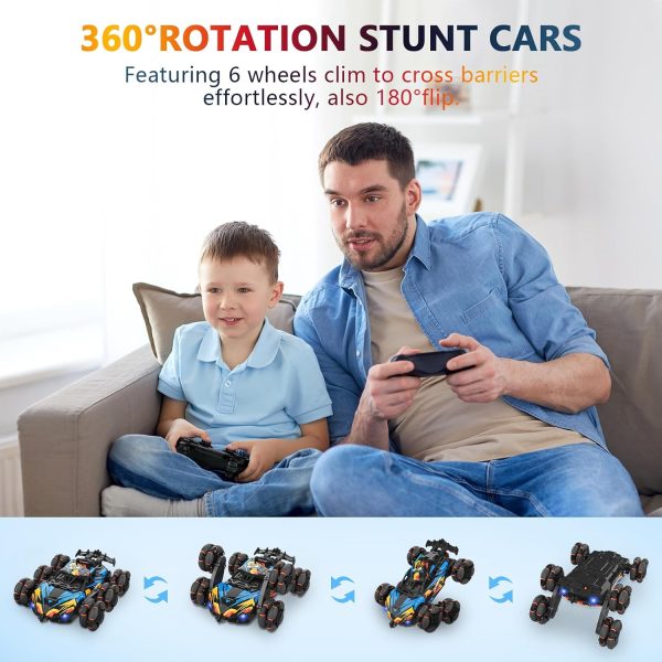 Explore Thrilling 6WD RC Drift Stunt Car – Perfect Gift for Kids & Adults – 360° Rotations & Sprays Online now