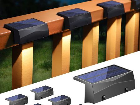 6-Pack Solar Deck Lights Outdoor: 7-Color LED Waterproof Step & Poolside Lights Online Hot Sale