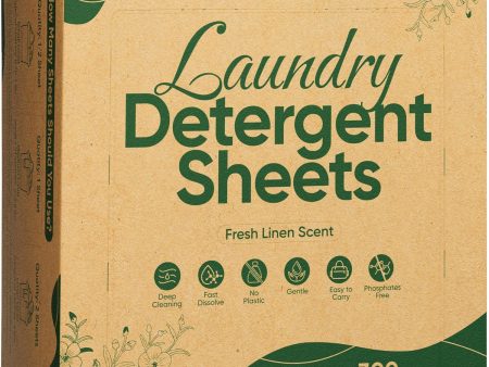 150 Sheets Travel Laundry Detergent Sheets, 300 Loads, Eco-Friendly & Space-Saving - Fresh Linen Scent Discount