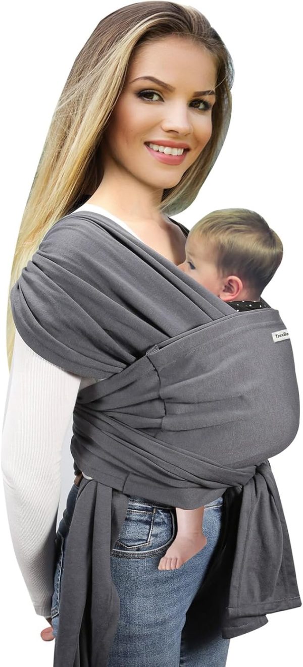 Adjustable Hands-Free Sling Carrier for 8-44lbs - Pediatrician Recommended, Gray For Discount