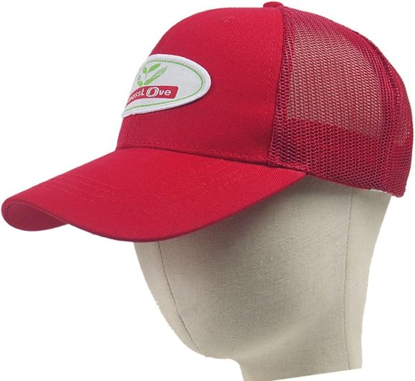 Red Amasslove Trucker Hat with Breathable Mesh Back for Men and Women - Snapback Design Sale