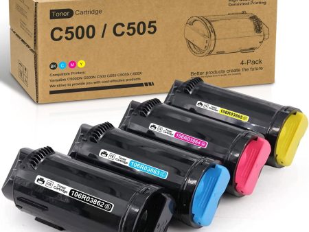 VersaLink C500 C505 High-Yield Toner Cartridges (Black Cyan Magenta Yellow) - 4-Pack Fashion