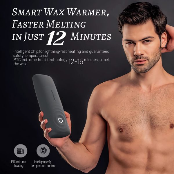 Smart Roll-On Wax Kit for Home Use: Automatic Temperature Control for Sensitive Skin Discount