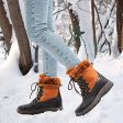 CAMEL CROWN Women Snow Boots Winter Waterproof - Mid-Calf Boots Insulated Lace Up Boots Duck Fur Lined Winter Shoes Online Hot Sale