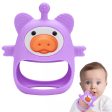 Purple Pig Baby Teether - Silicone Toys for Infants 0-6 Months, BPA Free Hot on Sale