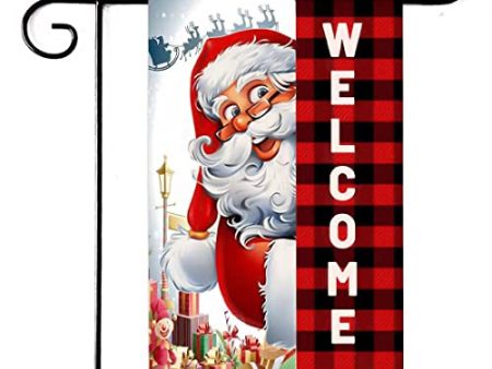 Christmas outdoor decorations, Christmas garden flags 12×18 inches double-sided, Christmas garden decorations outside the farmhouse Christmas flags Online Hot Sale