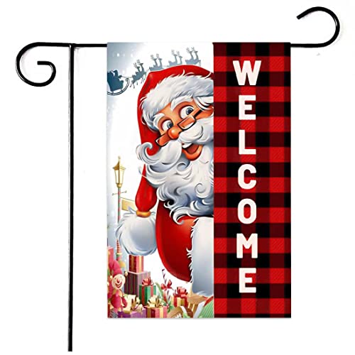 Christmas outdoor decorations, Christmas garden flags 12×18 inches double-sided, Christmas garden decorations outside the farmhouse Christmas flags Online Hot Sale