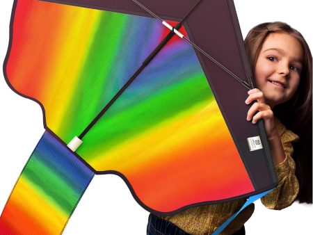 Fly High with Our Easy-to-Use Rainbow Kite for All Ages – Perfect for Beach and Outdoor Fun Discount