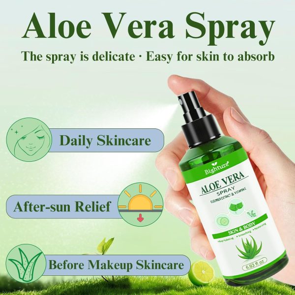 Pure Aloe Vera Spray with Cucumber Essence for Skin & Hair - 6.93oz Online