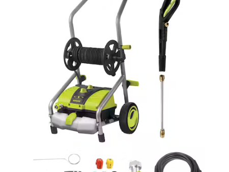 Sun Joe SPX4001 Electric Pressure Washer, 14.5-Amp, Versatile Cleaning with Pressure Select, Efficient 54.1 fl oz Detergent Tank, High Pressure Hose Reel Included on Sale