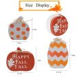 3pcs Wooden Pumpkin  Happy Fall Y all  Signs Decorations For Discount