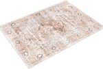 Ultra-Thin 3x5 Peach Gold Area Rug for Bedrooms, Kitchens, Entryways For Discount