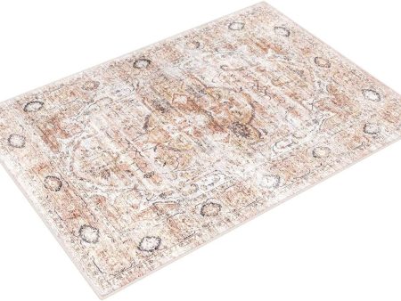 Ultra-Thin 3x5 Peach Gold Area Rug for Bedrooms, Kitchens, Entryways For Discount