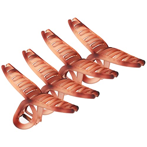 4pk 5.11  Gradient Brown Non-Slip Hair Claws Clips Fashion