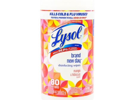 Lysol Disinfecting Wipes Mango & Hibiscus Scent 80 Wet Wipes, 16.7oz Sale