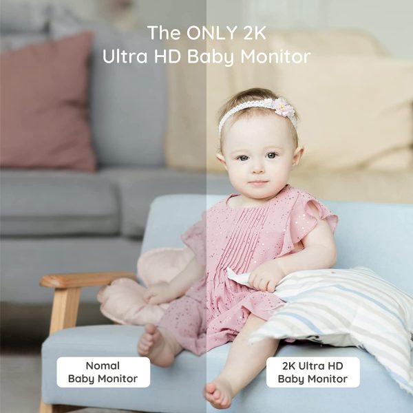 2K UHD Wireless AI Baby Monitor w  Breathing Detection Face Covered Alerts More on Sale